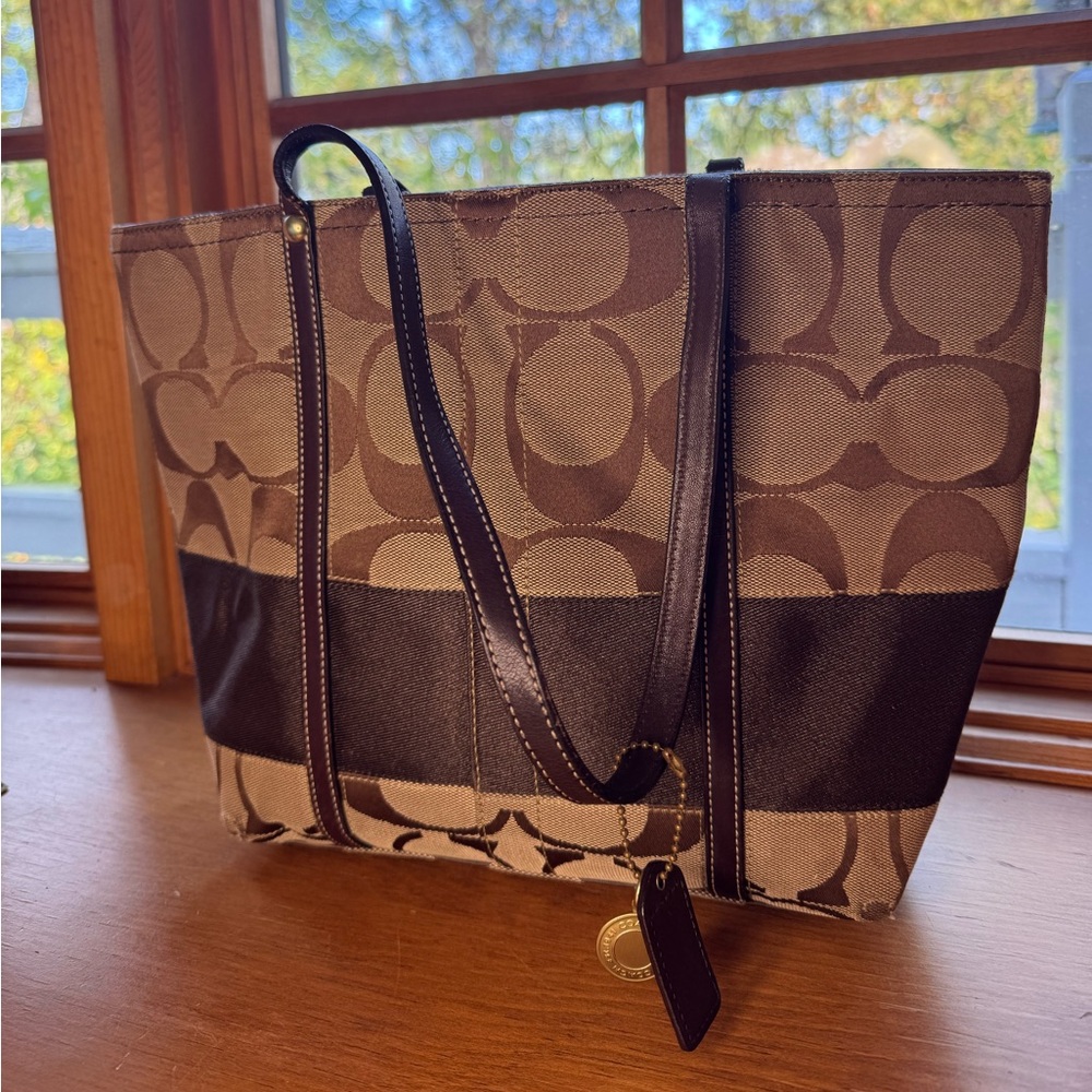 Vintage Coach Logo Small Tote